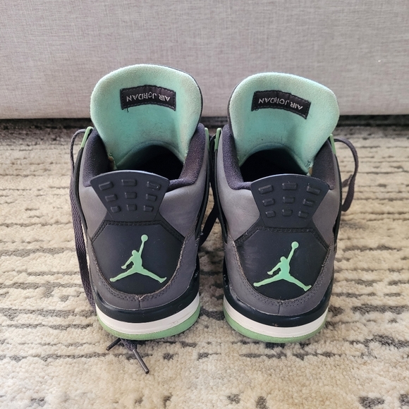 Nike Air Jordan 4 Retro 'Green Glow' Size 10 - Picture 4 of 12